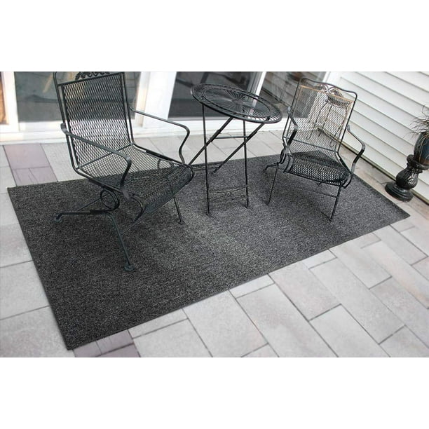 Koeckritz Rugs 7' x 7' Charcoal Indoor Outdoor Level Loop Area Rug Carpet Koeckritz Rugs 7' x 7' Charcoal Indoor Outdoor Level Loop Area Rug Carpet